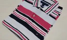 Kaos Polo Shirt Stripe Tommy Hilfiger Original Second