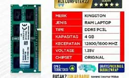 Ram Kingston Sodimm Ddr3 4gb Pc12800 Ori