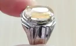 Cincin Batu Permata Natural Yellow Sapphire / Safir Kuning Yakut