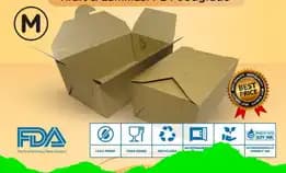 Box Pail Size M | Rice Box Paper |Kraft Paper Foodgrade Lunch Box