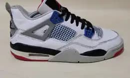 Sepatu Air Jordan 4 Retro White Fire Red Teck Grey Original Second