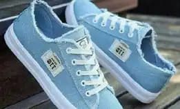 Sepatu Sneaker Wanita Denim (Bayar Di Tempat)