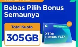 Kartu Perdana Xl Xtra Combo Flex Xxxl 305gb