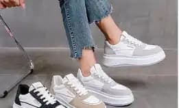 Sepatu Wanita Sneakers Hitam Putih 