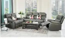 Sofa Set Recliner Nathan Fabric Abu