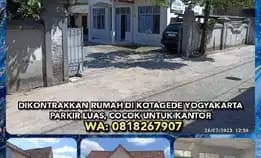 Dikontrakkan Rumah Di Kotagede Yogyakarta.  Parkir Luas, Cocok Untuk Kantor. Wa: 0818267907*