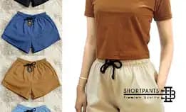 Shortpants Celana Pendek Fashion Wanita Hotpants Korean Style Sweatshort Celana Santai Wanita