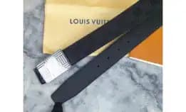 Men Belt Sabuk Ikat Pinggang Pria Louis Vuitton Lv Lv8001 Damier Emboss Leather