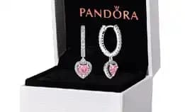 Anting Tusuk Sterling Silver 925 Desain Hati Hias Cubic Zirconia Pink Untuk Wanita