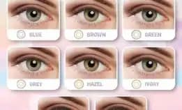 Original Eos Sole 3t 3 Tones Soft Lens White Ivory Gray Grey Whitegray Hazel Brown Blue Green Violet