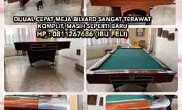 Dijual Cepat Meja Bilyard Sangat Terawat, Komplit, Masih Seperti Baru. Ibu Feli : 0811267686 