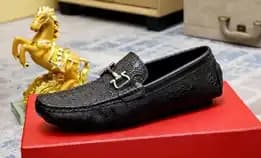 Sepatu Pria Slip On Ferragamo Loafer Cowok Men Shoes Tanpa Tali