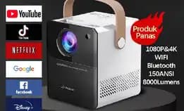 Proyektor 1080p&4k Smart Hd Ram 2gb Rom 16gb Android 9.0 5g Wifi&Bluebooth Mini Portable Home Projec