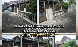 Dijual Cepat Rumah Di Jl. Patiunus Semarang Jateng. Lt/B:184m² Shm Kt4 Km2.H: 081229030545