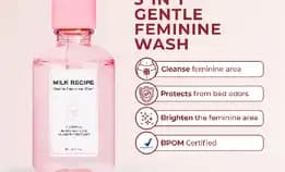 [Pre-Order] Milk Recipe Gentle Feminine Wash - Membersihkan Area Kewanitaan Mengurangi Bau Tidak Sed