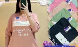 Sweater Jumboo Free Handtag  Bahan Babyterry Sablon. 