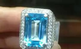 Blue Topaz Swiss Asli 