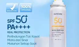 【120ml】 Skintific Sunscreen Spray All Day Light Sunscreen Mist Spf50 Pa++++ Body Sunscreen / Face Su