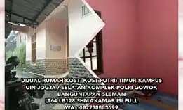 Dijual Murah Rumah Kost Timur Kampus Uin Jogja. Lt64 Lb128 Shm 7kamar Isi Fullwa : 087738883699