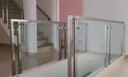 Railing Tangga Stainless Kaca Tempered/1