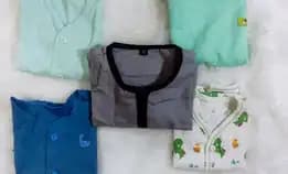 [Borongan] 4 Pcs Baju Bayi Untuk Sehari-Hari & 1 Pcs Baju Gamis Bayi