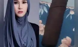 Hijab Saskia Meka Jersy Coklat