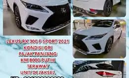 Lexus Rx 300 F Sport 2021 Ori Pajak Panjang Km 8000 Putih Terawat Unit Di Jakselhp : 081333333898* 