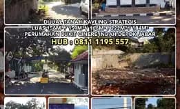 Jual Tanah Kavling Strategis Luas 156m² / 159m² / 166m² / 222m² / 184m² Bukit Cinere Indah Depok