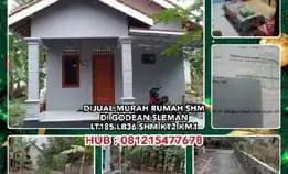 Dijual Murah Rumah Shm Di Godean Sleman.Lt185 Lb36 Shm Kt2 Km1.H: 081215477678* Jual Rumah Siap Huni