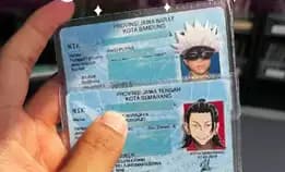 Sampul Pelindung Kartu Anti Gores Untuk Ktp Id Card Design Anime Kartun