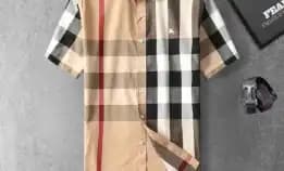 Kemeja Pendek Branded Pria Burberry 1007