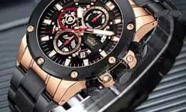 Jam Tangan Pria Stainless Chrono Keren Original