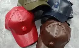 Topi Bape Bathing Ape Leather Logo Bordir Topi Baseball Kulit