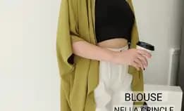 Blouse Nella Crincle Outer Wanita