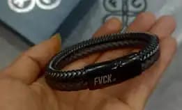 Gelang Tangan Fvck Black List Silver