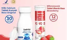 Coolvita Milk Calcium Chewable (Kunyah) Rasa Original Flavor Isi 30 Tablets