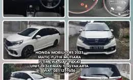 Honda Mobilio Rs 2021 Matic Putih Mutiara Istimewa Siap Pakai, Unit Di Sleman Yogyakarta.