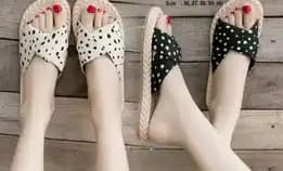 Diskon ❗❗Sandal Etnik Silang Polkadot Wanita Terbaru 