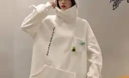 Sweater Karakter Lucu Kiss Frog Hoodie Onesize Bahan Fleece