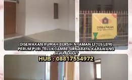 Disewakan Rumah Bersih Nyaman Lt105 Lb90 Perum Puri Teluk Jambe Sirnabaya Karawang Jawa Barat.