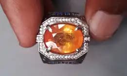 Cincin Batu Orange Safir 