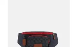 Tas Coach Track Belt Bag In Colorblock Signature Canvas (C 4140)