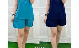 One Set Baju Wanita Katun Polos 