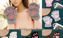 Pch Paw Kucing Cosplay / Cat Paw / Sarung Tangan Kucing Nekomimi Winter Neko Fingerless