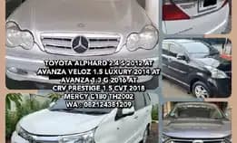 Alphard 2.4 S 2012 At, Avanza Veloz 1.5 Luxury 2014 At, Avanza 1.3 G 2016 At, Crv Prestige 1.5 Cvt 