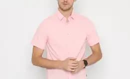 Ricardo Oxford Pink Lengan Pendek