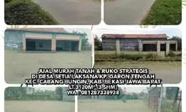 Jual Murah Tanah+Ruko Lt3120m² Strategis Di Kp. Garon Tengah Cabangbungin Kab. Bekasi Jawa Barat