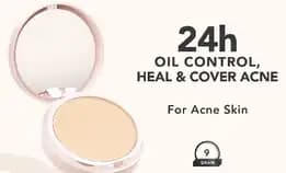 Sea Makeup Acne Cover & Smooth Two Way Cake Pressed Powder And Matte Bedak Padat Compact Powder