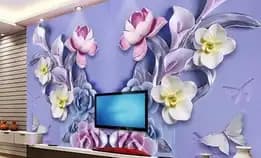 Pasang Wallpaper Dinding 3d Custom Toko Jual Dan Pesan Hordeng Murah Rollerblind Vertikal Blind