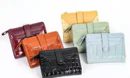 Wallet Dompet Wanita Original Realpict Croco Leather Dompet Lipat